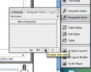 paragraph2 2. Click on "New Style" (the paper icon)