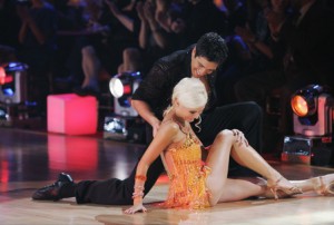 115910_3909 Holly Madison and Dmitry Chaplin dance in the first episode of season eight of "Dancing With the Stars."