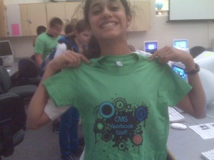 Yearbook staff tee shirts arrive!